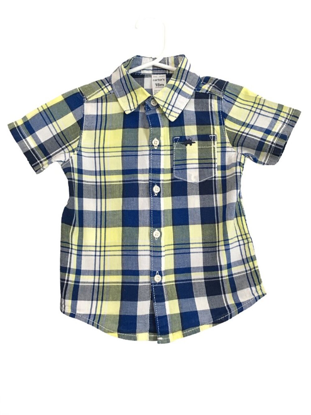 Carter's Boy's Plaid Shirt Size 18 months